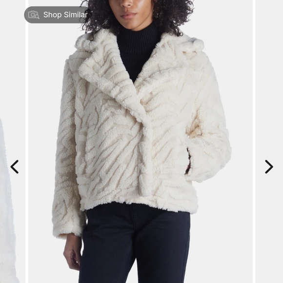 French Connection Bobby Borg Classic Cream Cropped Jacket - Picture 1 of 7